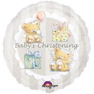 Teddy Bear Christening Balloon